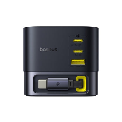 Baseus Super GaN 100W USB-C / Type-C Retractable Cable Desktop Charger, Specification:US Plug(Black) - Multifunction Charger by Baseus | Online Shopping UK | buy2fix