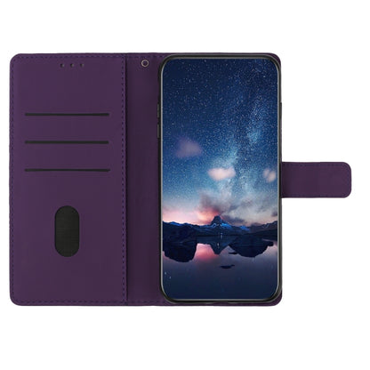 For Samsung Galaxy S25 Ultra 5G Diamond Embossed Skin Feel Leather Phone Case(Purple) - Galaxy S25 Ultra 5G Cases by buy2fix | Online Shopping UK | buy2fix