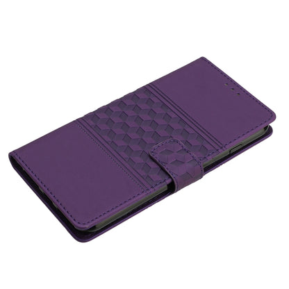 For Samsung Galaxy S25 Ultra 5G Diamond Embossed Skin Feel Leather Phone Case(Purple) - Galaxy S25 Ultra 5G Cases by buy2fix | Online Shopping UK | buy2fix