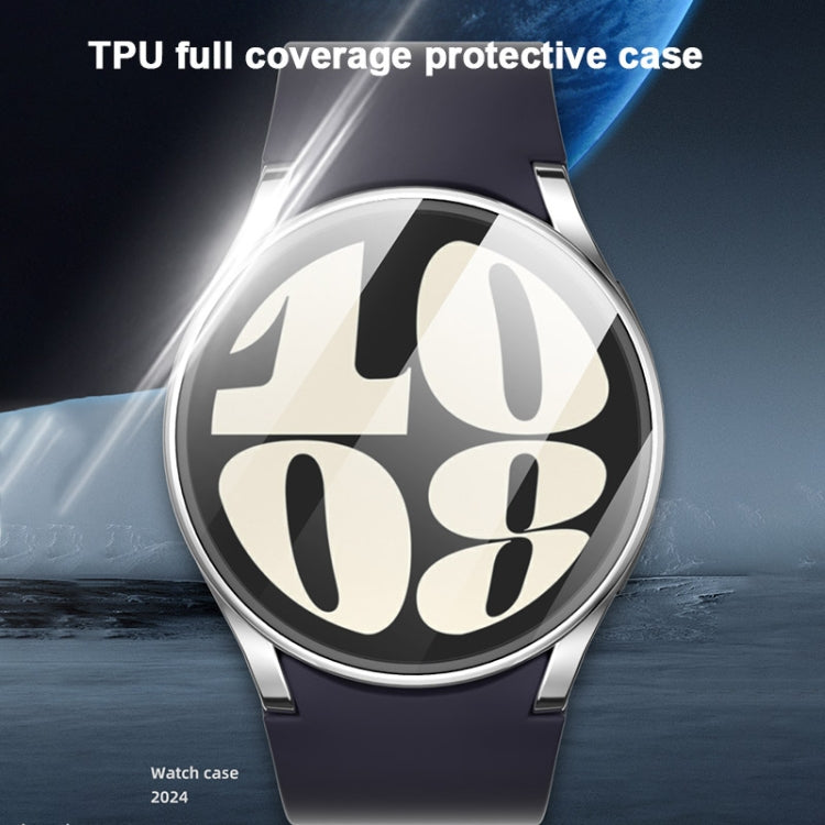 For Samsung Galaxy Watch FE 40mm Full Coverage Electroplated TPU Watch Protective Case(Transparent) - Watch Cases by buy2fix | Online Shopping UK | buy2fix