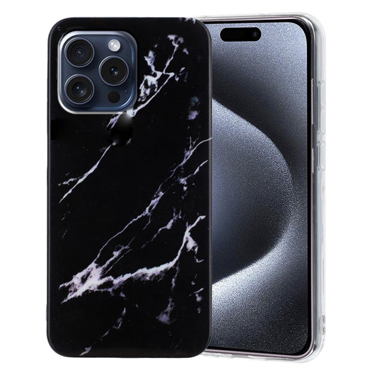 For iPhone 16 Pro Max IMD Marble TPU Phone Case(Black) - iPhone 16 Pro Max Cases by buy2fix | Online Shopping UK | buy2fix