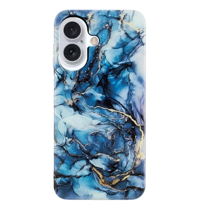 For iPhone 16 IMD Marble TPU Phone Case(Grey) - iPhone 16 Cases by buy2fix | Online Shopping UK | buy2fix