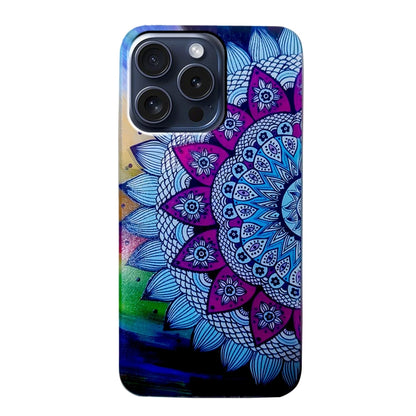 For iPhone 16 Pro Max Colored Drawing Pattern TPU Phone Case(Half-flower) - iPhone 16 Pro Max Cases by buy2fix | Online Shopping UK | buy2fix