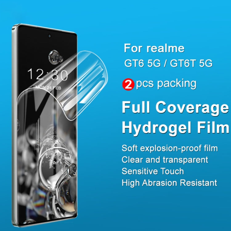 For Realme GT Neo6 SE 5G 2pcs/Set imak Curved Full Screen Hydrogel Film Protector - Realme Tempered Glass by imak | Online Shopping UK | buy2fix