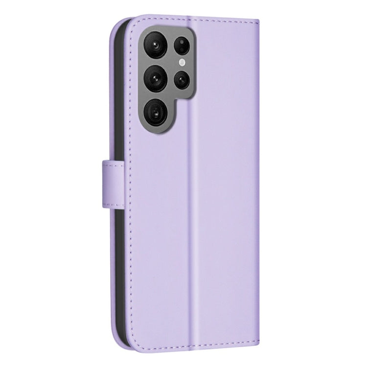 For Samsung Galaxy S25 Ultra 5G Square Texture Leather Phone Case(Purple) - Galaxy S25 Ultra 5G Cases by buy2fix | Online Shopping UK | buy2fix