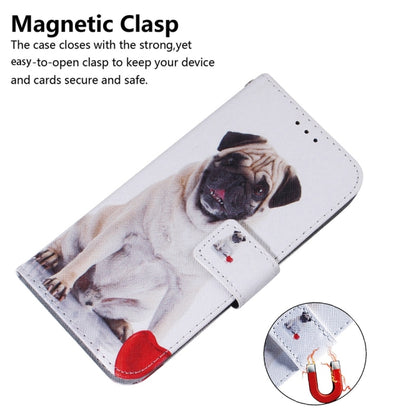 For Samsung Galaxy S25 Ultra 5G Coloured Drawing Flip Leather Phone Case(Pug) - Galaxy S25 Ultra 5G Cases by buy2fix | Online Shopping UK | buy2fix