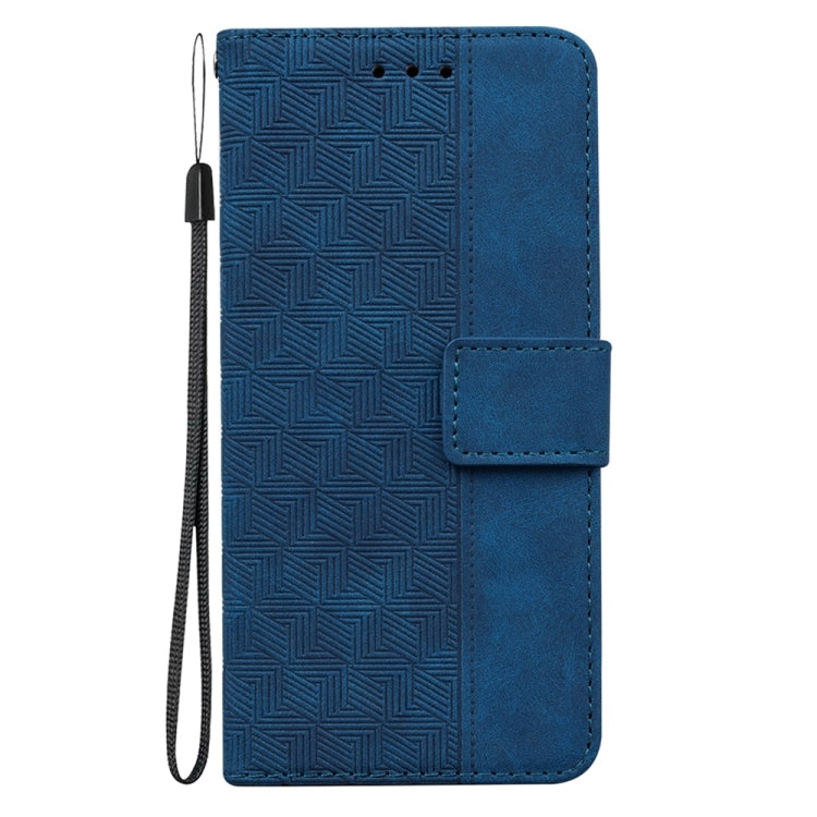 For Samsung Galaxy S25 Ultra 5G Geometric Embossed Leather Phone Case(Blue) - Galaxy S25 Ultra 5G Cases by buy2fix | Online Shopping UK | buy2fix