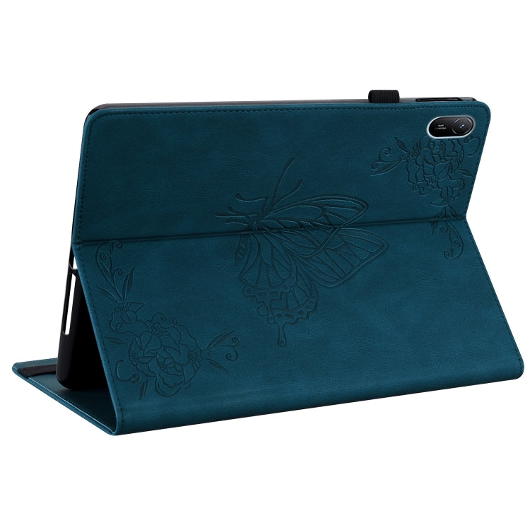 For Huawei MatePad SE 11 2024 Butterfly Flower Embossed Leather Tablet Case(Blue) - Huawei by buy2fix | Online Shopping UK | buy2fix