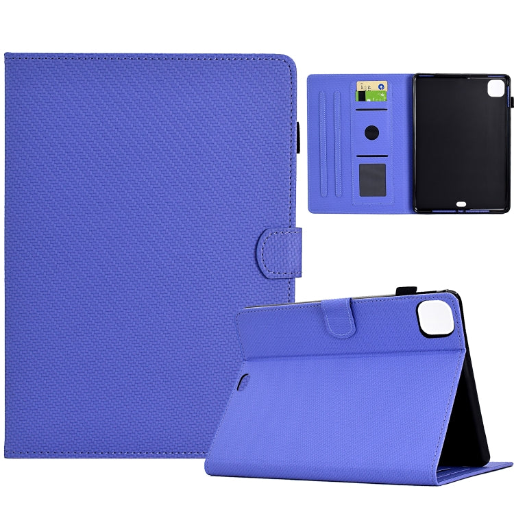 For iPad Air 11 2024 Solid Color Fiber Texture Smart Tablet Leather Case(Purple) - iPad Air 11 2024 Cases by buy2fix | Online Shopping UK | buy2fix