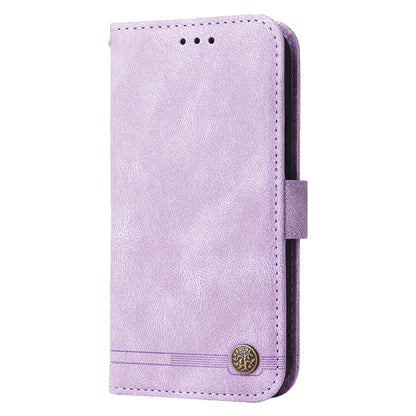 For Samsung Galaxy S25 Ultra 5G Skin Feel Life Tree Metal Button Leather Phone Case(Purple) - Galaxy S25 Ultra 5G Cases by buy2fix | Online Shopping UK | buy2fix