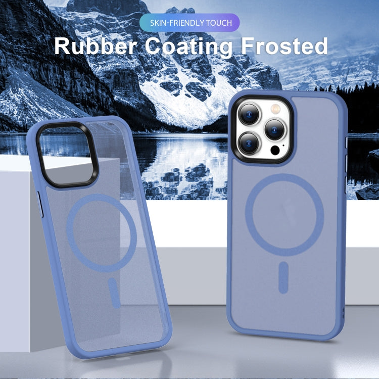 For iPhone 13 MagSafe Magnetic Skin Feel Frosted Phone Case(Light Blue) - iPhone 13 Cases by buy2fix | Online Shopping UK | buy2fix