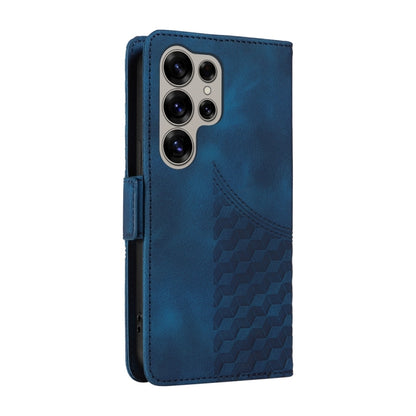 For Samsung Galaxy S25 Ultra 5G Embossed Rhombus Starry Leather Phone Case(Blue) - Galaxy S25 Ultra 5G Cases by buy2fix | Online Shopping UK | buy2fix