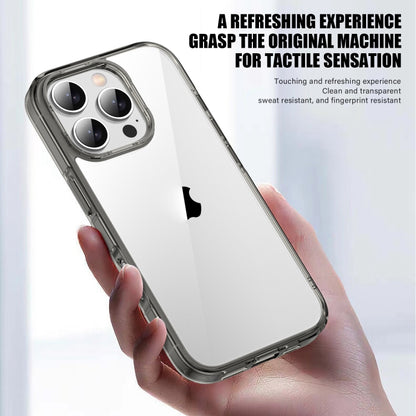 For iPhone 16 PC Hybrid TPU Full Coverage Shockproof Phone Case(Transparent) - iPhone 16 Cases by buy2fix | Online Shopping UK | buy2fix