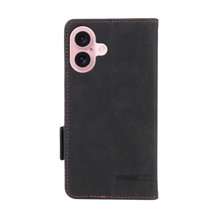 For iPhone 16 Magnetic Clasp Leather Phone Case(Black) - iPhone 16 Cases by buy2fix | Online Shopping UK | buy2fix