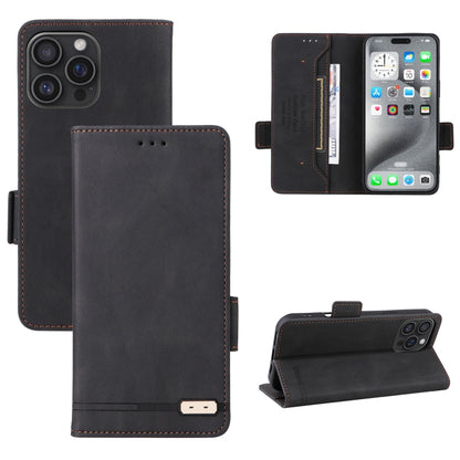 For iPhone 16 Pro Magnetic Clasp Leather Phone Case(Black) - iPhone 16 Pro Cases by buy2fix | Online Shopping UK | buy2fix