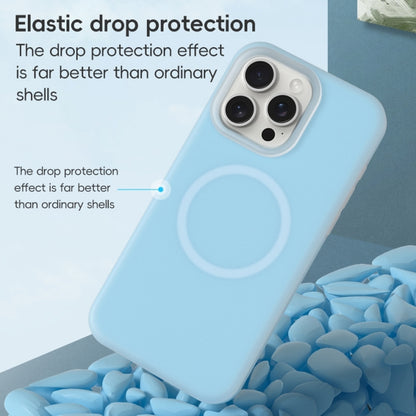 For iPhone 16 Pro Jelly Liquid Silicone MagSafe Magnetic Phone Case(Blue) - iPhone 16 Pro Cases by buy2fix | Online Shopping UK | buy2fix