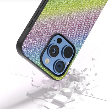 For iPhone 16 Pro Diamond Black Frame Phone Case(Rainbow Diamond) - iPhone 16 Pro Cases by buy2fix | Online Shopping UK | buy2fix