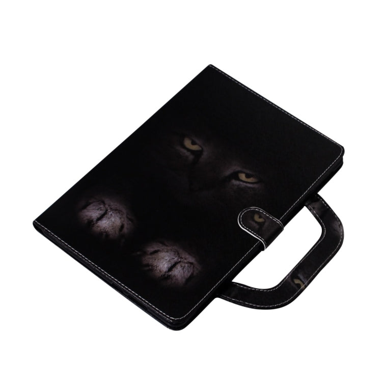 For Samsung Galaxy Tab S7 T870 (2020) 3D Colored Drawing Horizontal Flip Leather Case with Holder & Card Slot & Wallet & Handle(Mysterious Cat) - Other Galaxy Tab PC by buy2fix | Online Shopping UK | buy2fix