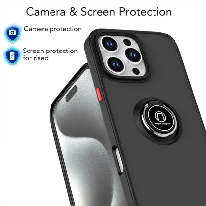 For iPhone 16 Pro Max Q Shadow 1 Series TPU + PC Phone Case with Ring(Black+Red) - iPhone 16 Pro Max Cases by buy2fix | Online Shopping UK | buy2fix