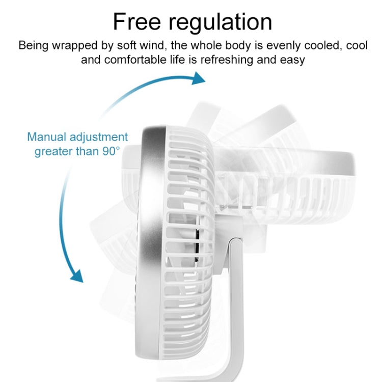 N702 Smart Digital Display Desktop Oscillating Fan(White) - Electric Fans by buy2fix | Online Shopping UK | buy2fix