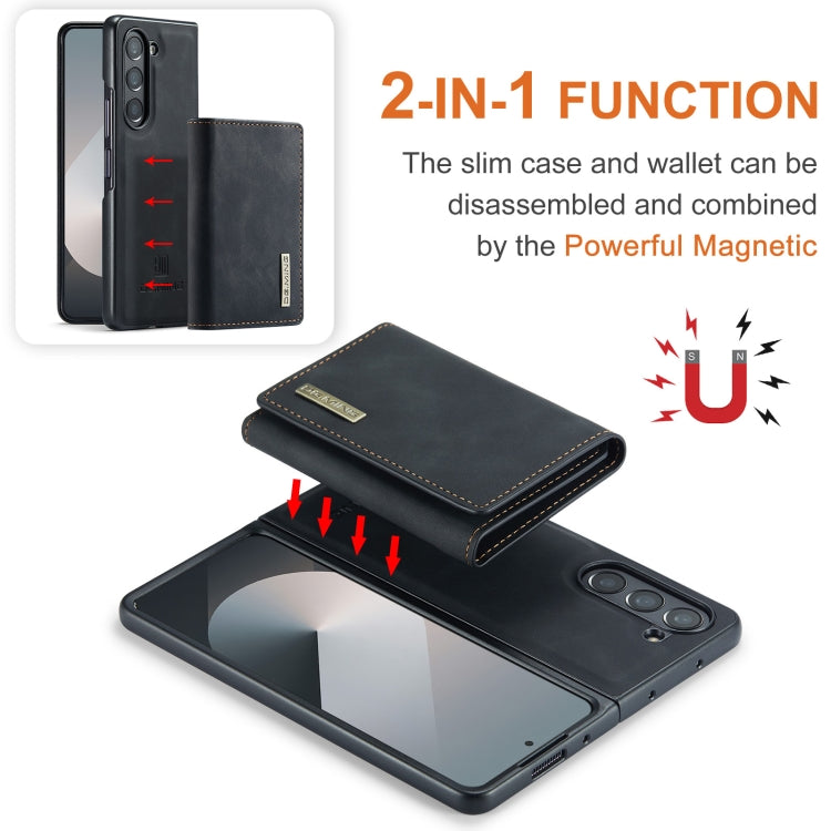 For Samsung Galaxy Z Fold6 DG.MING M1 Series 3-Fold Multi Card Wallet + Magnetic Phone Case(Black) - Galaxy Z Fold6 5G Cases by DG.MING | Online Shopping UK | buy2fix