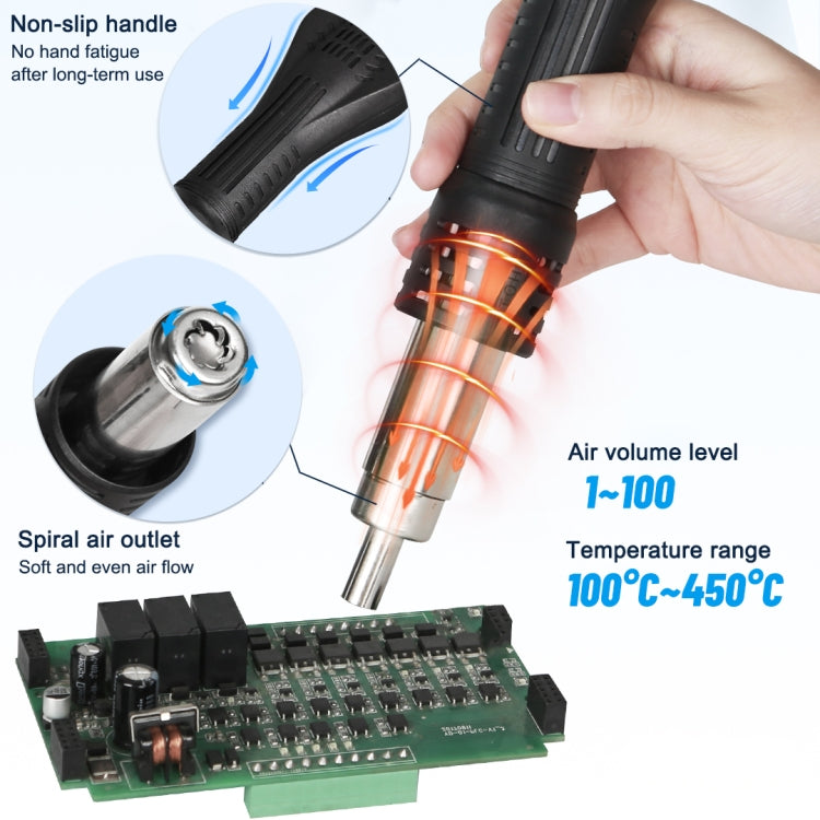 Kaisi 858Pro Smart Sleep Lead-free Digital Display Hot Air Gun Desoldering Station, Plug:EU Plug - Electric Soldering Iron by Kaisi | Online Shopping UK | buy2fix