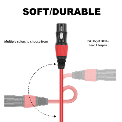 JC1015 XLR 3pin Male to Female Audio Cable, Length:1m(Blue) - Microphone Audio Cable & Connector by buy2fix | Online Shopping UK | buy2fix