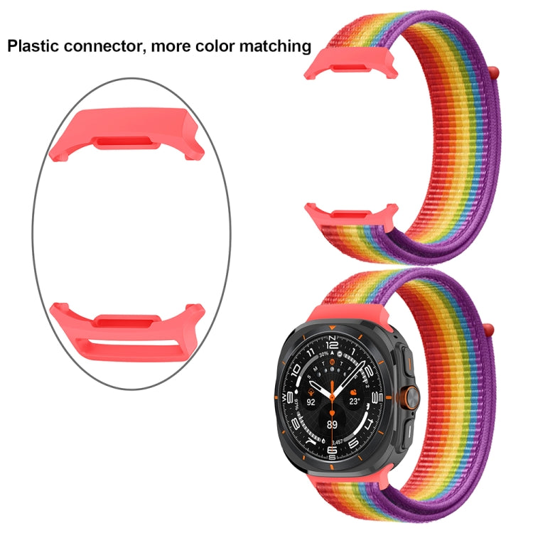 For Samsung Galaxy Watch Ultra 47mm Plastic Connector Nylon Loop Watch Band(Midnight Blue) - Watch Bands by buy2fix | Online Shopping UK | buy2fix