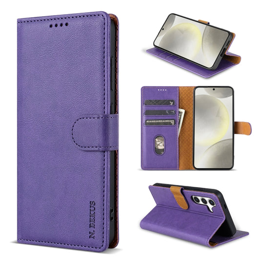 For Samsung Galaxy S24 5G N.BEKUS CSJ-P1 Solid Color Leather Phone Case(Purple) - Galaxy S24 5G Cases by N.BEKUS | Online Shopping UK | buy2fix