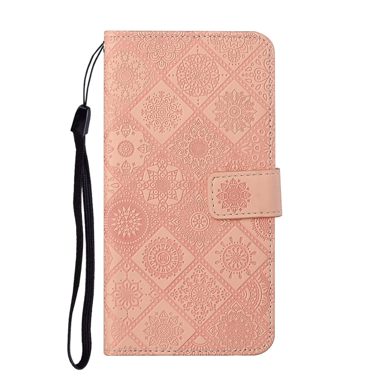 For Samsung Galaxy S25 Ultra 5G Ethnic Style Embossed Pattern Leather Phone Case(Pink) - Galaxy S25 Ultra 5G Cases by buy2fix | Online Shopping UK | buy2fix