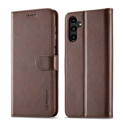 For Samsung Galaxy S24 FE 5G LC.IMEEKE Calf Texture Leather Phone Case(Coffee) - Galaxy S24 FE 5G Cases by LC.IMEEKE | Online Shopping UK | buy2fix