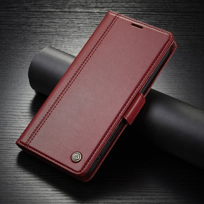 For iPhone 16 Plus LC.IMEEKE Skin-friendly Card Slots Leather Phone Case(Red) - iPhone 16 Plus Cases by LC.IMEEKE | Online Shopping UK | buy2fix