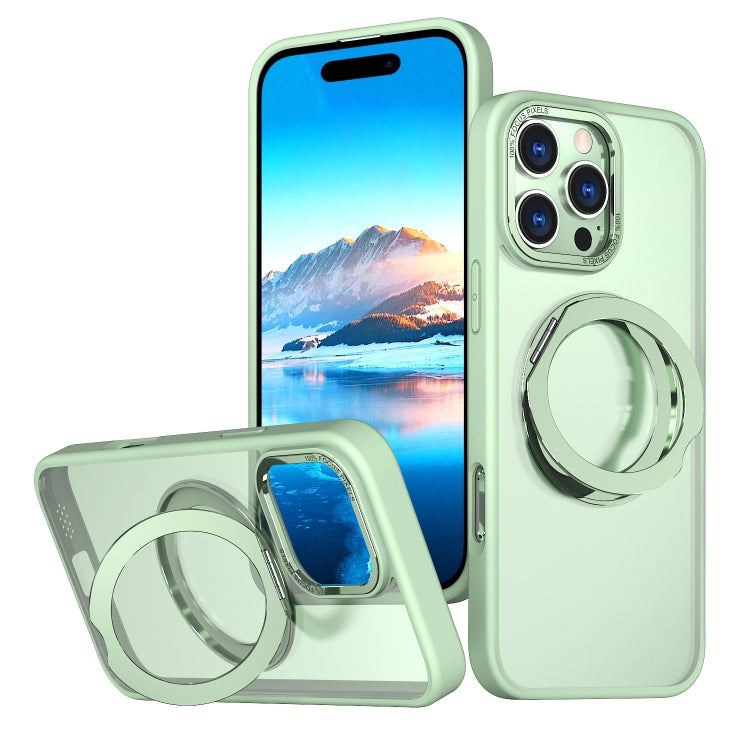 For iPhone 16 Pro Max Wing Series MagSafe Magnetic Ring Holder Phone Case(Avocado Green) - iPhone 16 Pro Max Cases by buy2fix | Online Shopping UK | buy2fix