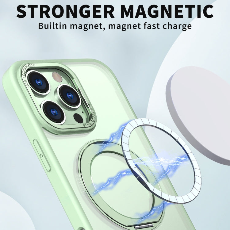 For iPhone 16 Pro Wing Series MagSafe Magnetic Ring Holder Phone Case(Avocado Green) - iPhone 16 Pro Cases by buy2fix | Online Shopping UK | buy2fix