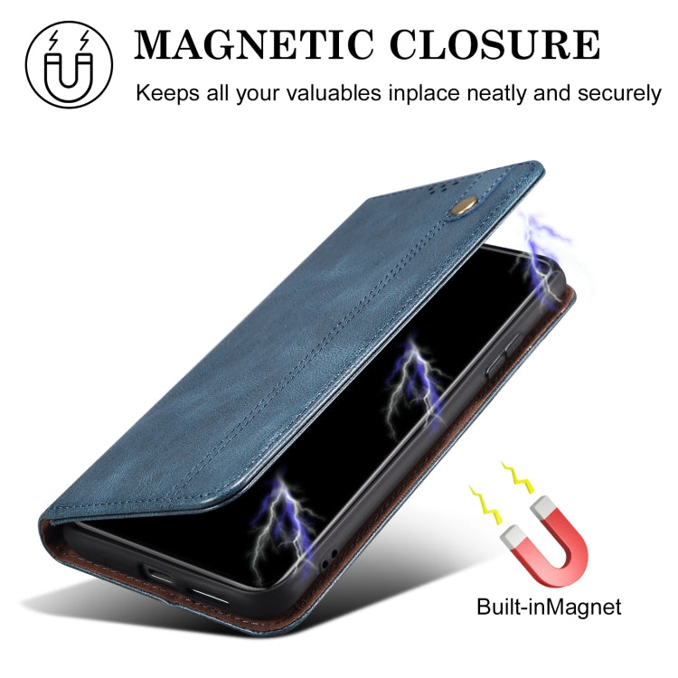 For Redmi K70 Ultra 5G Oil Wax Crazy Horse Texture Leather Phone Case(Blue) - Xiaomi Cases by buy2fix | Online Shopping UK | buy2fix