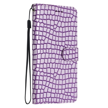 For iPhone 16 Crocodile Texture Horizontal Flip Leather Phone Case(Purple) - iPhone 16 Cases by buy2fix | Online Shopping UK | buy2fix