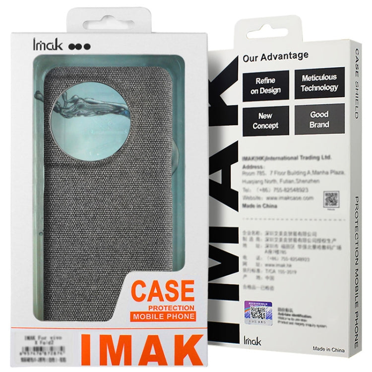 For Google Pixel 9 Pro XL imak Ruiyi Series Cloth Texture PU + PC Phone Case(Dark Grey) - Google Cases by imak | Online Shopping UK | buy2fix