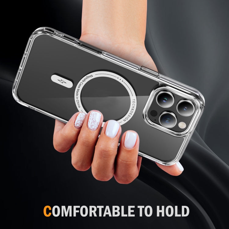 For iPhone 16 Pro Max Airbag Magsafe PC Hybrid TPU Phone Case(Transparent) - iPhone 16 Pro Max Cases by buy2fix | Online Shopping UK | buy2fix