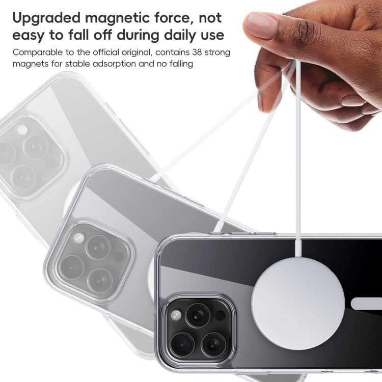 For iPhone 16 Pro Crystal Clear MagSafe Magnetic Phone Case(Transparent Black) - iPhone 16 Pro Cases by buy2fix | Online Shopping UK | buy2fix