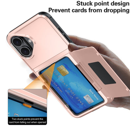 For iPhone 16 Pro Card Slot Holder Phone Case(Blue) - iPhone 16 Pro Cases by buy2fix | Online Shopping UK | buy2fix