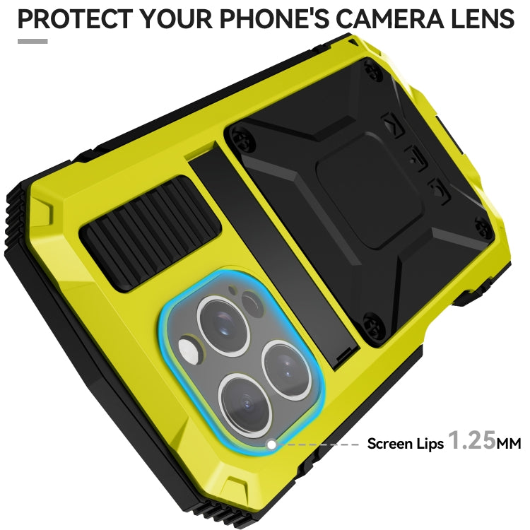 For iPhone 16 Pro R-JUST Life Waterproof Dustproof Shockproof Phone Case(Yellow) - iPhone 16 Pro Cases by R-JUST | Online Shopping UK | buy2fix