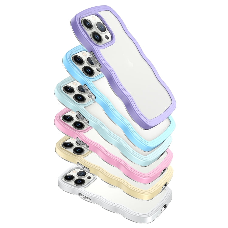 For iPhone 16 Pro Max Candy Color Wave TPU Clear PC Phone Case(Green) - iPhone 16 Pro Max Cases by buy2fix | Online Shopping UK | buy2fix