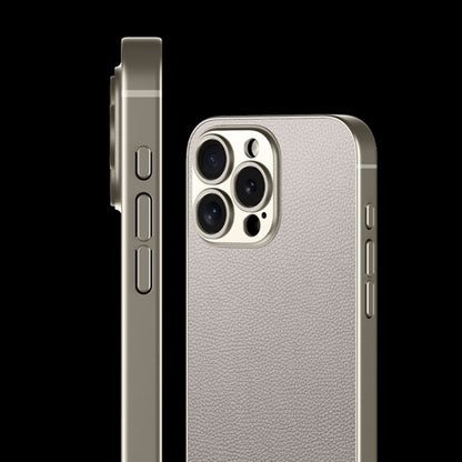 For iPhone 16 GKK Metal Paint Skin Feel Leather Full Coverage Phone Case(Titanium Grey) - iPhone 16 Cases by GKK | Online Shopping UK | buy2fix