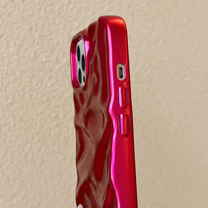 For iPhone 16 Pro Max Water Ripple Electroplating Paint TPU Phone Case(Rose Red) - iPhone 16 Pro Max Cases by buy2fix | Online Shopping UK | buy2fix