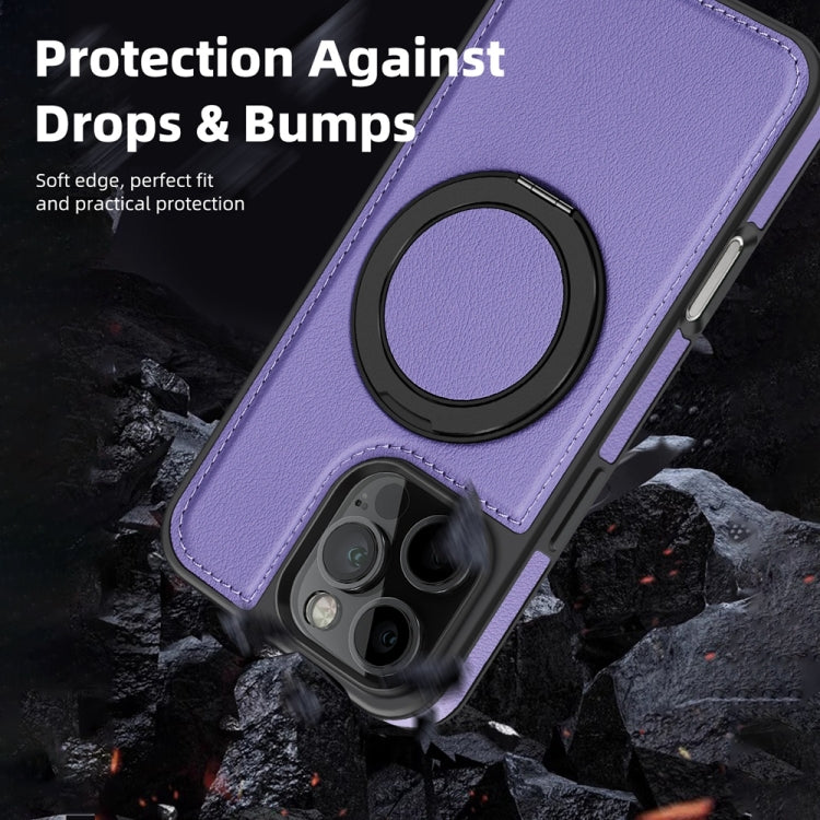 For iPhone 16 Plus Yashi 360 Degree Rotating MagSafe Holder Phone Case(Purple) - iPhone 16 Plus Cases by buy2fix | Online Shopping UK | buy2fix