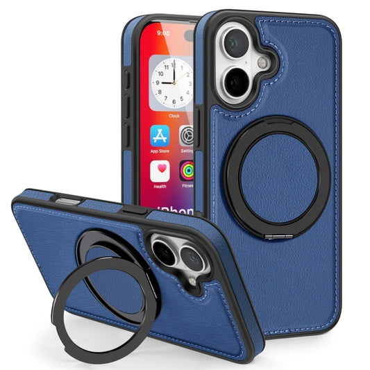 For iPhone 16 Yashi 360 Degree Rotating MagSafe Holder Phone Case(Blue) - iPhone 16 Cases by buy2fix | Online Shopping UK | buy2fix