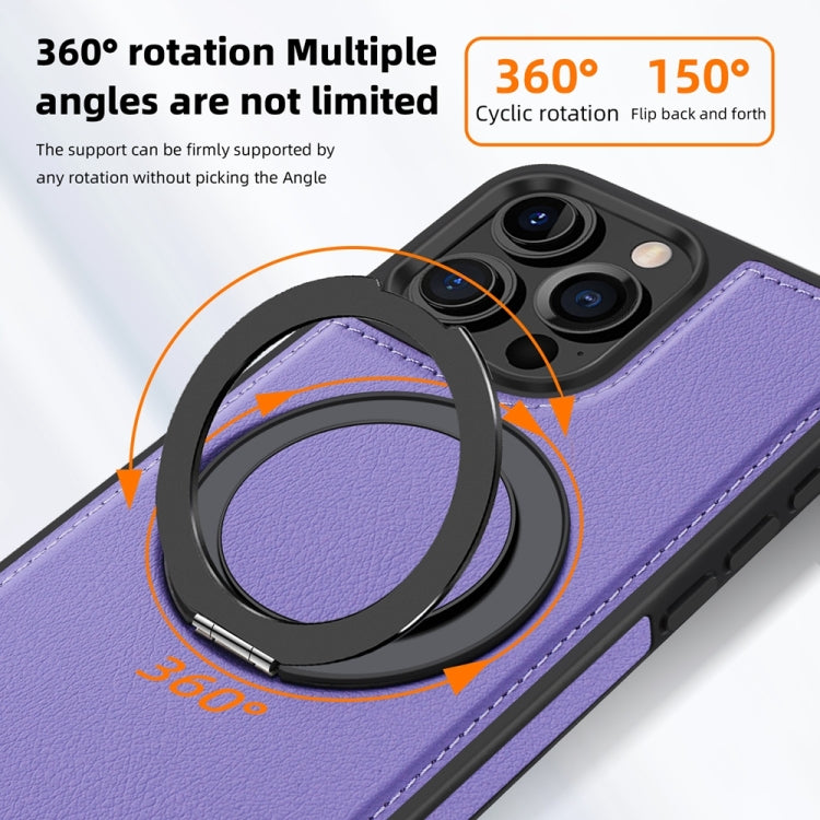 For iPhone 16 Yashi 360 Degree Rotating MagSafe Holder Phone Case(Purple) - iPhone 16 Cases by buy2fix | Online Shopping UK | buy2fix