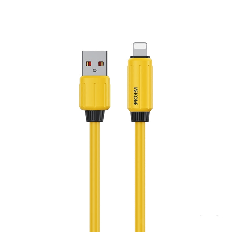 WK WDC-27i Elastic Genuine Silicone 1m 12W USB to 8 Pin Fast Charging Data Cable(Yellow) - Normal Style Cable by WK | Online Shopping UK | buy2fix