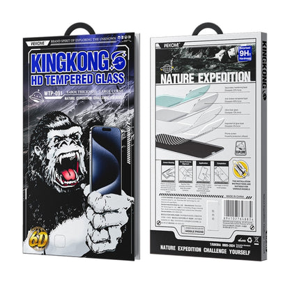 For iPhone 16 Pro Max WK WTP-091 King Kong 6D Curved HD Tempered Glass Film - iPhone 16 Pro Max Tempered Glass by WK | Online Shopping UK | buy2fix