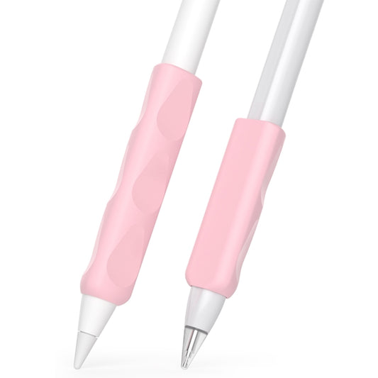 For Apple Pencil & Huawei M-Pencil Series Universal Stylus Silicone Protective Grip Cover(Pink) - Pencil Accessories by buy2fix | Online Shopping UK | buy2fix